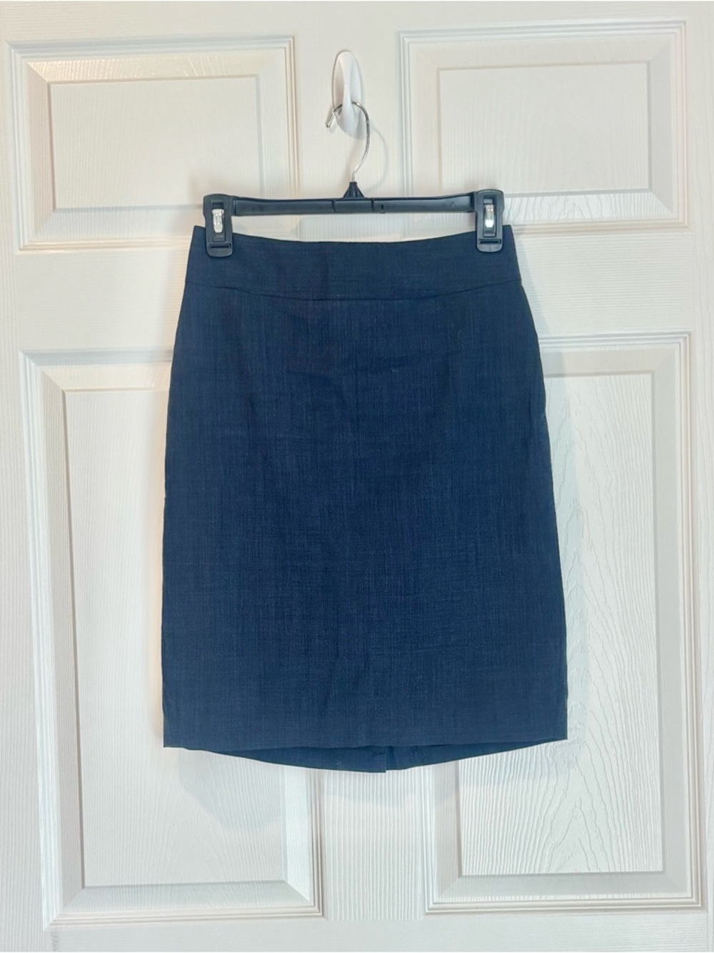 Banana Republic Navy Stretch Wool Pencil Skirt Petite 0P